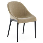 Eleganza Ela Curved Chair - Black / Brummel Beige
