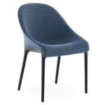Eleganza Ela Curved Chair - Black / Brummel Sky Blue