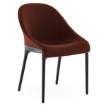 Eleganza Ela Curved Chair - Black / Brummel Rust