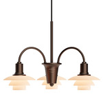 PH 1/1 Chandelier Centenary Edition - Aged Brass / Dusty Terracotta