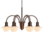 PH 1/1 Chandelier Centenary Edition - Aged Brass / Dusty Terracotta