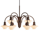 PH 1/1 Chandelier Centenary Edition - Aged Brass / Dusty Terracotta