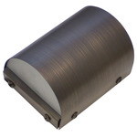 Half Cylinder Outdoor Wall Light - Antique Brass / Frost