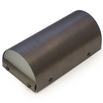 Half Cylinder Outdoor Wall Light - Antique Brass / Frost