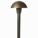 Mushroom Path Light - Antique Brass