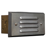 Louvered Step Light - Antique Brass