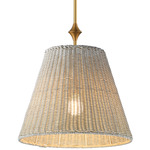 Baja Pendant - Natural Aged Brass / Weathered White