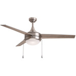Trio Indoor LED Ceiling Fan - Satin Nickel / Frosted