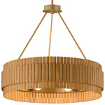 Satori Convertible Chandelier - Natural Aged Brass