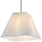 Saxon Pendant - Polished Nickel / White