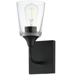 Hudson Wall Sconce - Black / Clear