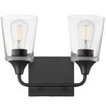 Hudson Bathroom Vanity Light - Black / Clear