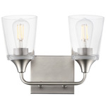 Hudson Bathroom Vanity Light - Satin Nickel / Clear