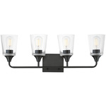 Hudson Bathroom Vanity Light - Black / Clear
