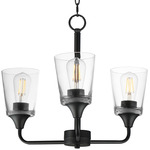 Hudson Chandelier - Black / Clear