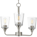 Hudson Chandelier - Satin Nickel / Clear
