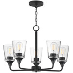 Hudson Chandelier - Black / Clear