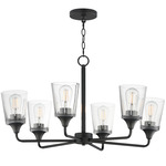 Hudson Chandelier - Black / Clear