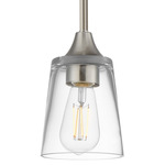 Hudson Mini Pendant - Satin Nickel / Clear