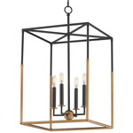 Soho Pendant - Black / Weathered Brass