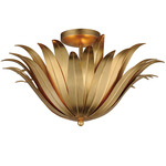 Firenze Semi Flush Ceiling Light - Gold Leaf