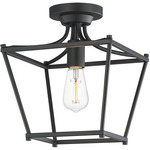 Clifton Semi Flush Ceiling Light - Black