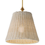 Baja Pendant - Natural Aged Brass / Weathered White