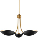 Maris Adjustable Pendant - Natural Aged Brass / Black