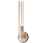 Flambeau Wall Light - Black / Antique Brass / Clear