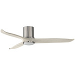 Woodwind Color-Select Hugger Ceiling Fan - Satin Nickel / White Wood / White Wood