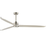 Woodwind Color-Select LED Ceiling Fan - Satin Nickel / White Wood / White Wood