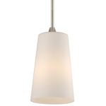 Hudson Pendant - Satin Nickel / Satin White