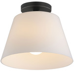 Hudson Convertible Semi Flush Ceiling / Pendant - Black / Satin White
