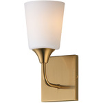 Hudson Wall Sconce - Natural Aged Brass / Satin White