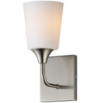 Hudson Wall Sconce - Satin Nickel / Satin White