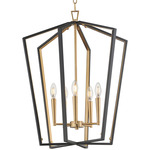 Melrose Pendant - Natural Aged Brass / Black