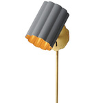 Primrose Wall Sconce - Gold Leaf / Dark Gray
