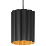 Primrose 1-Light Pendant - Gold Leaf / Black