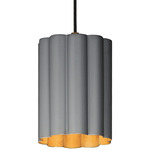 Primrose 1-Light Pendant - Gold Leaf / Dark Gray