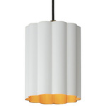 Primrose 1-Light Pendant - Gold Leaf / Matte White