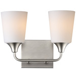 Hudson Bathroom Vanity Light - Satin Nickel / Satin White