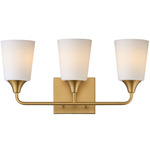 Hudson Bathroom Vanity Light - Natural Aged Brass / Satin White
