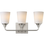 Hudson Bathroom Vanity Light - Satin Nickel / Satin White