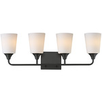 Hudson Bathroom Vanity Light - Black / Satin White