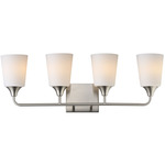 Hudson Bathroom Vanity Light - Satin Nickel / Satin White