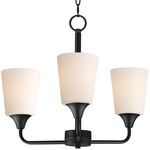 Hudson Chandelier - Black / Satin White