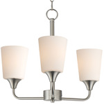 Hudson Chandelier - Satin Nickel / Satin White