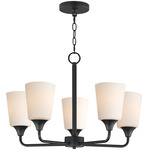 Hudson Chandelier - Black / Satin White