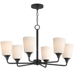 Hudson Chandelier - Black / Satin White