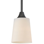 Hudson Mini Pendant - Black / Satin White
